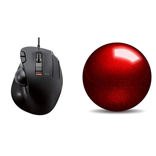 [Australia - AusPower] - ELECOM Wired Thumb-Operated Trackball Mouse & RED Trackball Replacement (M-XT3URBK & M-B1RD) 