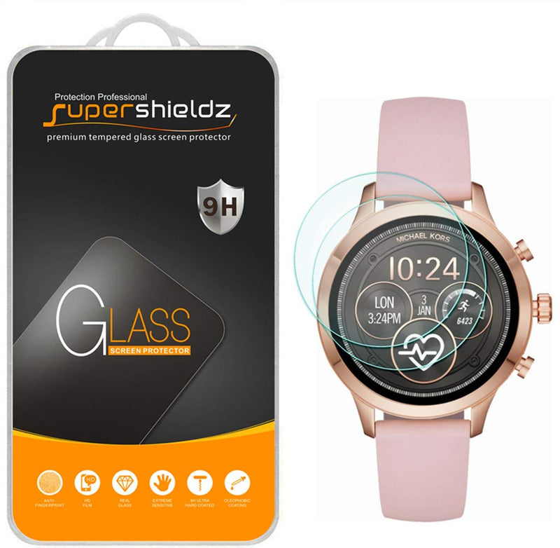 [Australia - AusPower] - (2 Pack) Supershieldz Designed for Michael Kors Access Gen 4 Runway Smartwatch (MKT5044, 5045, 5046, 5048, 5049, 5052, 5053, 5054) Tempered Glass Screen Protector, 0.33mm, Anti Scratch, Bubble Free 