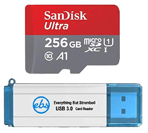 [Australia - AusPower] - SanDisk 256GB SDXC Micro Ultra Memory Card Works with Samsung Galaxy S10, S10+, S10e Phone Class 10 (SDSQUAR-256G-GN6MN) Bundle with (1) Everything But Stromboli 3.0 Card Reader 
