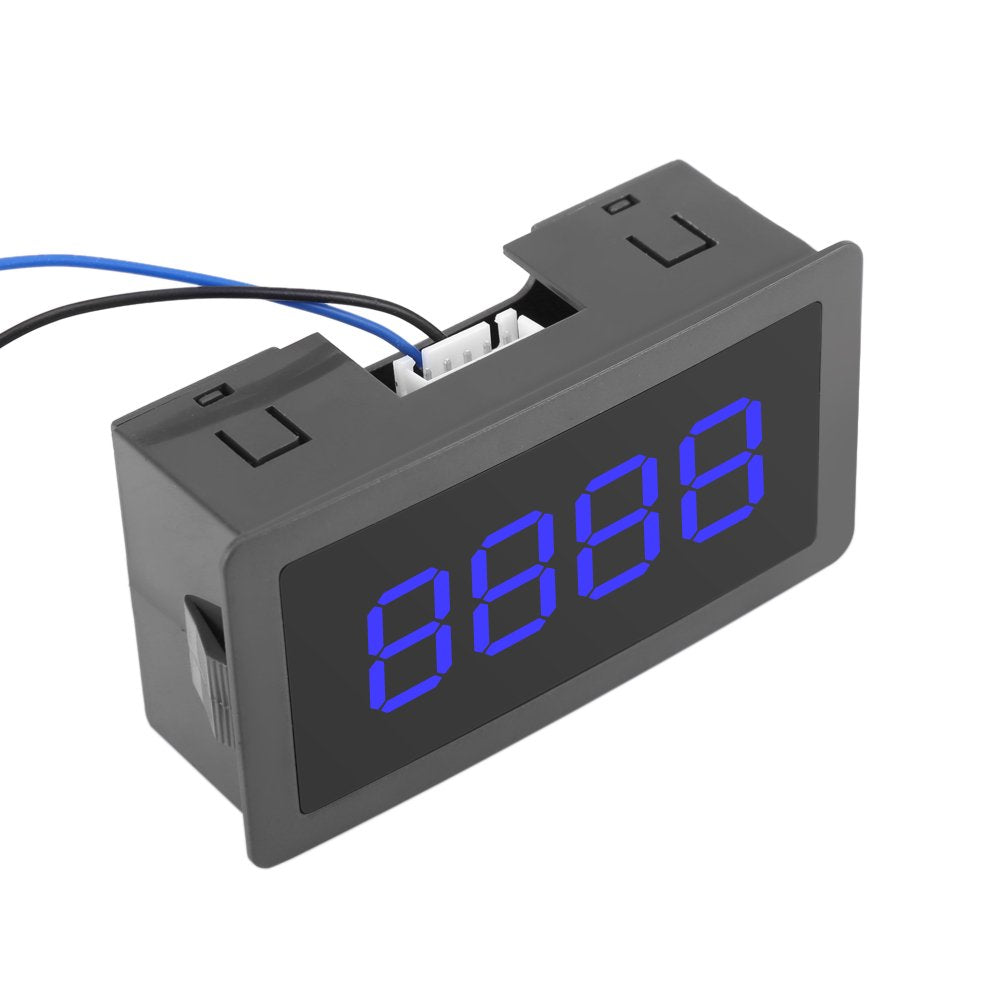 [Australia - AusPower] - FTVOGUE Auto Digital Counter LED Digital Display 4 Digit 0-9999 Up/Down Plus/Minus Panel Counter Meter with Cable(Blue) Blue 