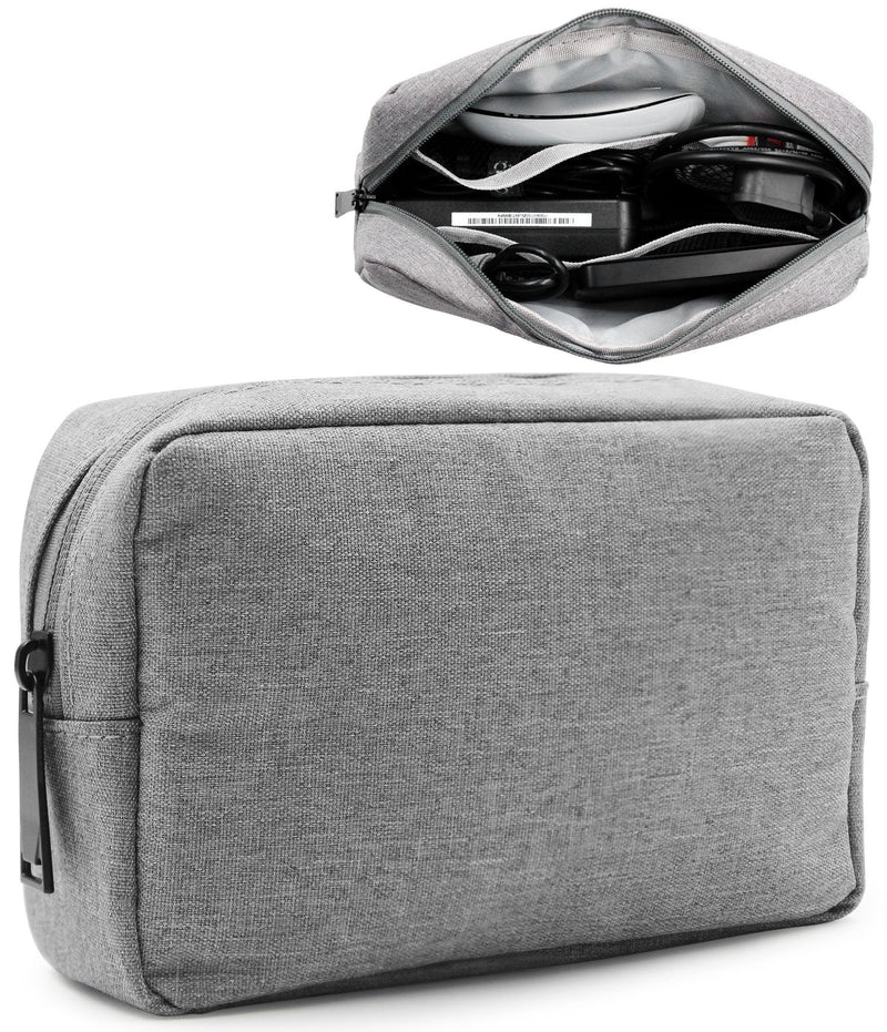[Australia - AusPower] - BOONA Travel Accessories Bag Organizer, Universal Gadgets Carrying Case Bag for Charger USB Cables Earphone Flash Hard Drive Power Supply,Makeup Cosmetics,Large Grey Large Grey Universal Electronics Accessories Bag 