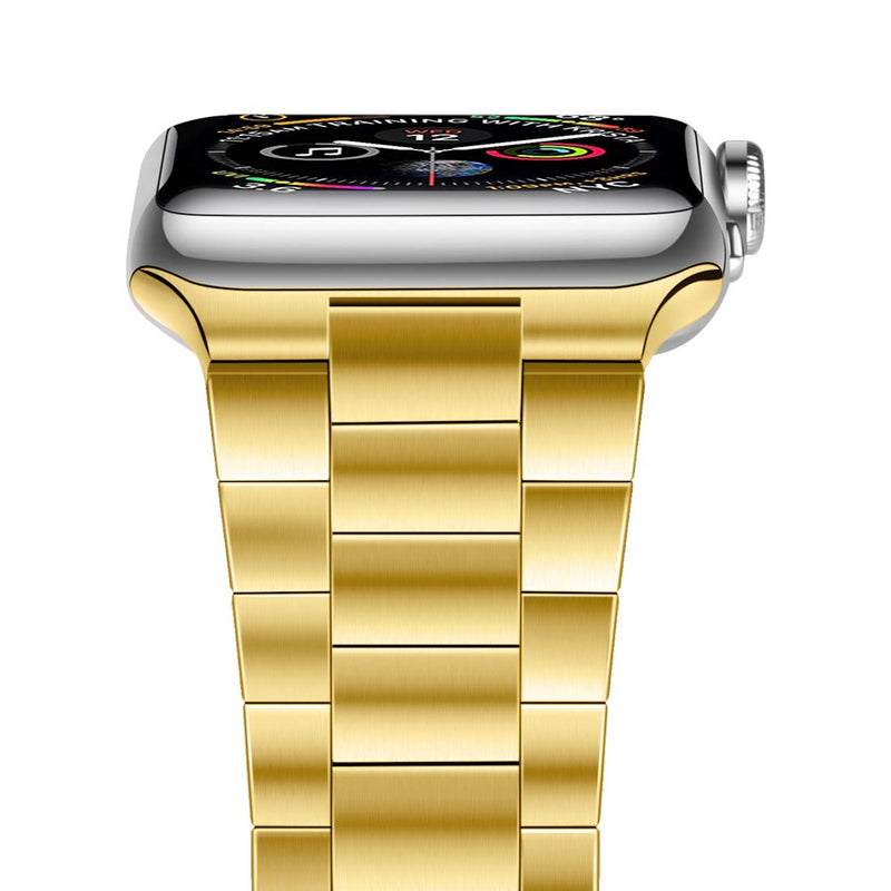 [Australia - AusPower] - iiteeology Compatible with Apple Watch Band 42/44/45mm 38/40/41mm, Upgraded Solid Business Stainless Steel Band for Apple iWatch Series 7 6 5 4 3 2 1 SE Yellow Gold 41mm/40mm/38mm 