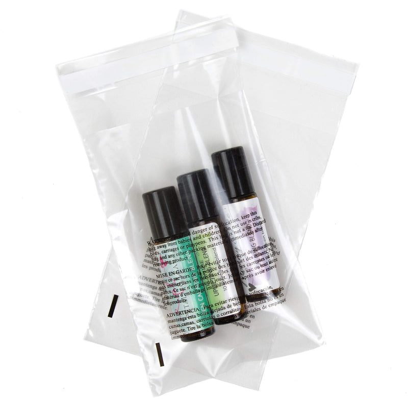 [Australia - AusPower] - Poly Bags 4x6" - Resealable Poly Bags 4x6 with Suffocation Warning - 200 Pack - Clear Poly Bags - 4x6 Poly Bags - Small Poly Bags - Retail Supply Co 4x6" - 200 Pack Suffocation Warning w/ Resealable Seal 