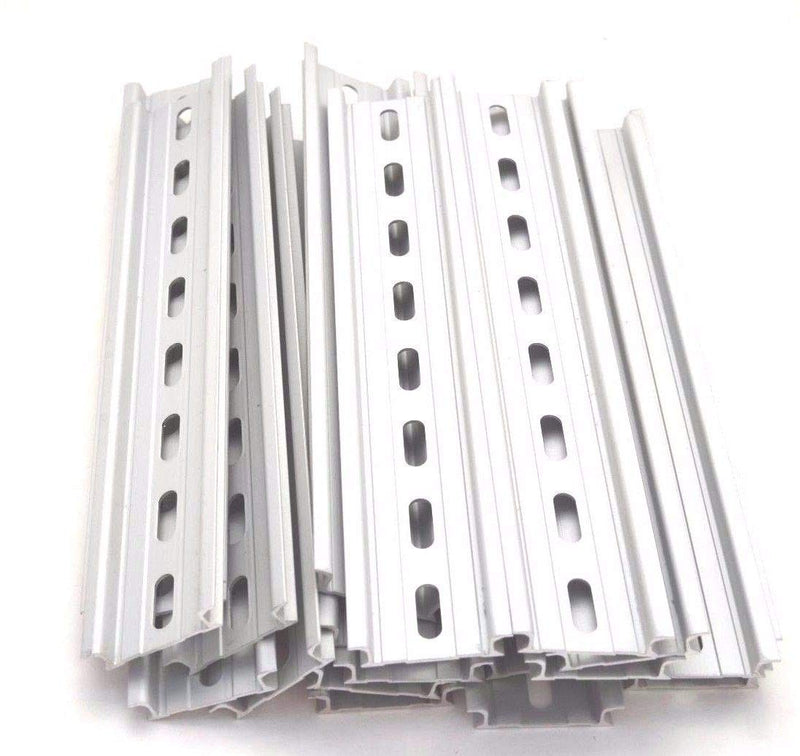 [Australia - AusPower] - T&G 10 Pieces DIN Rail Slotted Aluminum RoHS 8" Inches Long 35mm Wide 7.5mm High 