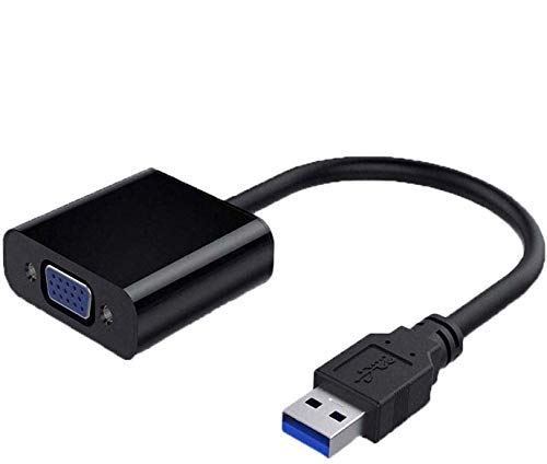 [Australia - AusPower] - AndThere USB to VGA Adapter, USB 3.0 to VGA Adapter 1080p Multi-Display Video Converter USB Male to VGA Female Connector for PC Laptop Windows 10/8.1/8/ 7 