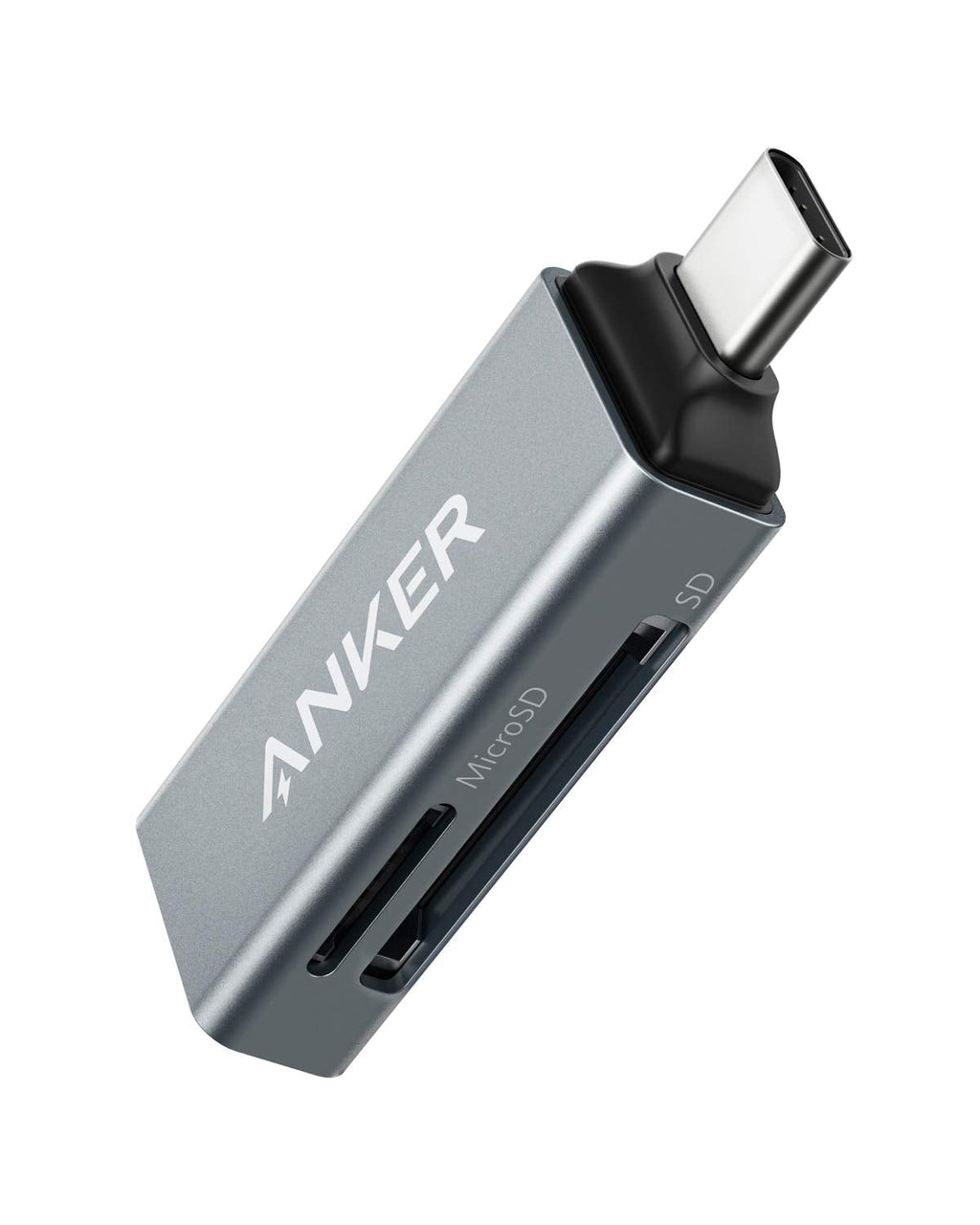 [Australia - AusPower] - Anker SD Card Reader, 2-in-1 USB C Memory Card Reader for SDXC, SDHC, SD, MMC, RS-MMC, Micro SDXC, Micro SD, Micro SDHC Card, and UHS-I Cards 