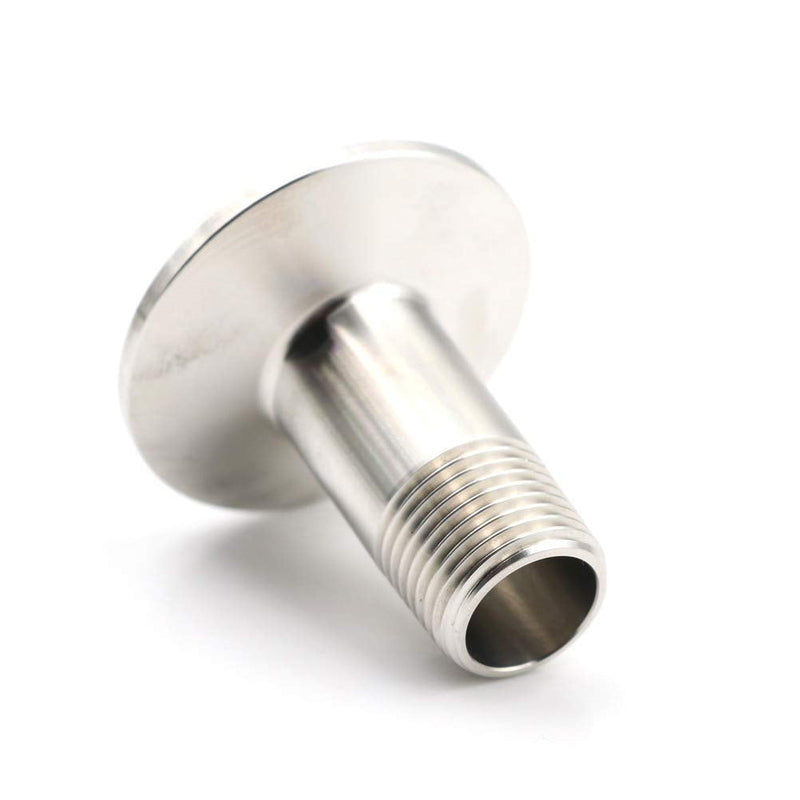 [Australia - AusPower] - Beduan 1.5" Tri Clamp to 1/2" NPT Male Stainless Steel Sanitary Fitting Home Brew Connector (Ferrule OD 50.5mm) 