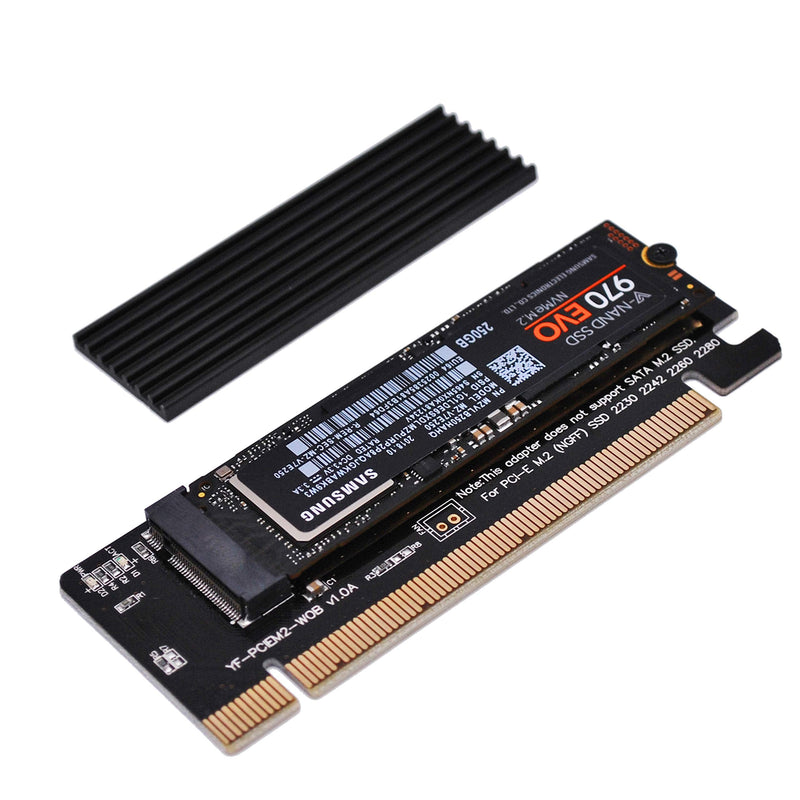 [Australia - AusPower] - EZDIY-FAB NVME PCIe 4.0 Adapter, M.2 NVME SSD to PCI Express Adapter with Heat Sink, Only Support PCIe x16 Slot,Support M.2 SSD 2230 2242 2260 2280 