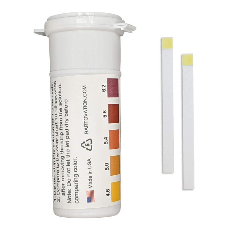 [Australia - AusPower] - pH Test Strips for Beer Making, Homebrew, Acidity, 4.6 to 6.2 pH [Vial of 100 Strips] 