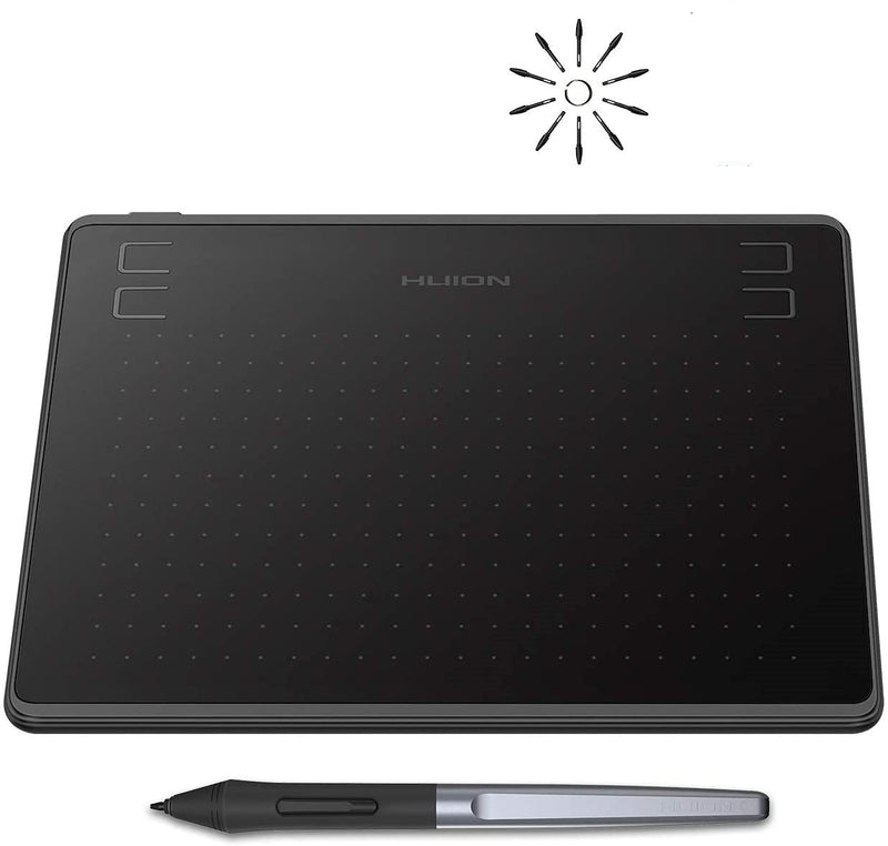 [Australia - AusPower] - HUION HS64 Graphics Drawing Tablet with Battery-Free Stylus 8192 Pressure Sensitivity 4 Customized Express Keys Glove for Beginner, 6.3×4 Inch OSU Tablet for Linux, Mac, Windows PC and Android 