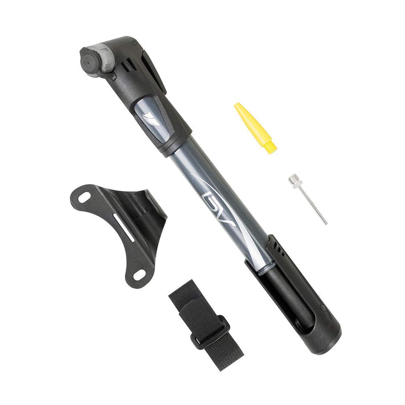 [Australia - AusPower] - BV Mini Bike Pump Portable Frame Pump, Air Ball Pump Inflator with Ball Pump Needles, 120PSI High Pressure, Fits Presta & Schrader- Smart Valve 