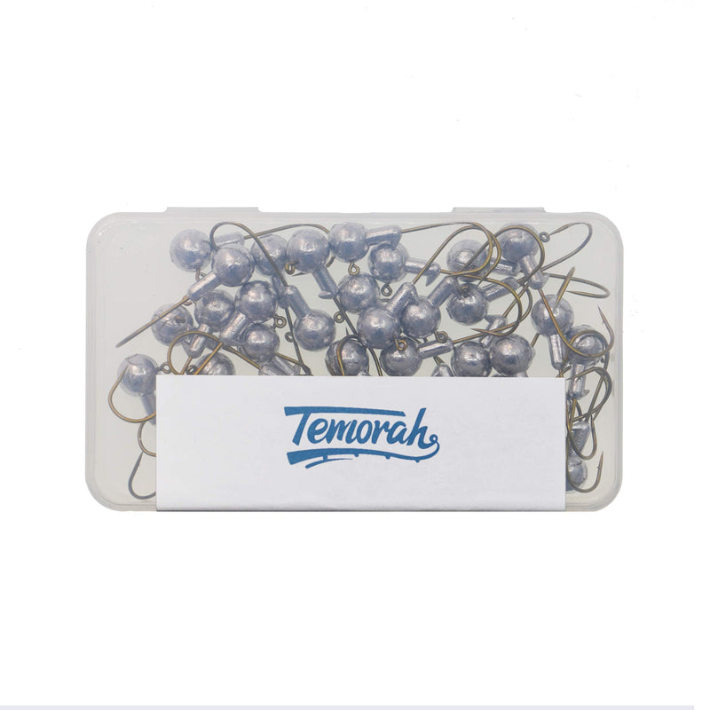 [Australia - AusPower] - Temorah Unpainted Jig Heads,Ball Heads with Bronze Hook Unpainted Bronze Hook 1/2 OZ 20 PCS 