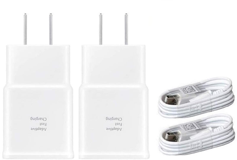 [Australia - AusPower] - Samsung Adaptive Fast Charger Kit,LaoFas 2 Pack Fast Charging Adapter Travel Charger + (2) Micro USB Data Cables-Wall Charger for Samsung Galaxy S7/S7 Edge/S6/Note5/4 /S3 (White) 