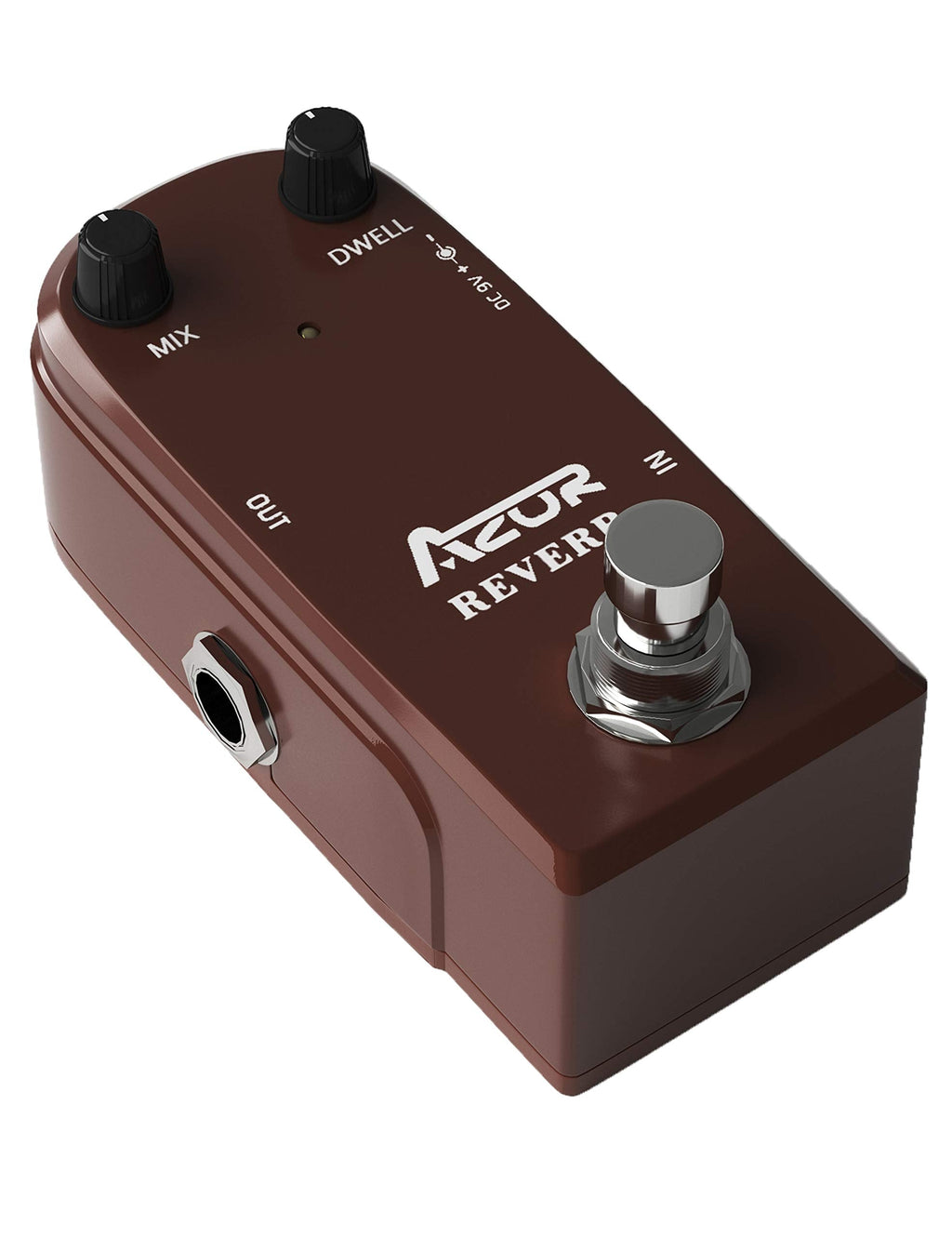 [Australia - AusPower] - AZOR AP311 Spring Reverb Guitar Effect Pedal with True Bypass Aluminium alloy case Brown Reveb 