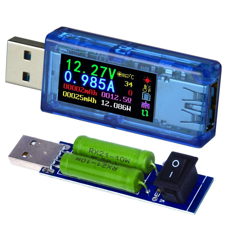 [Australia - AusPower] - USB 3.0 Power Meter Tester Digital Multimeter Current Tester Voltage Detector DC 30.00V 4.000A Test Speed of Charger Cables QC 2.0/3.0 AP 2.4A 