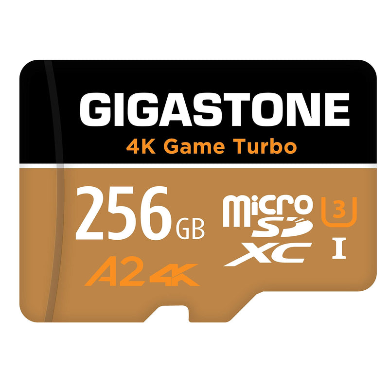 [Australia - AusPower] - [5-Yrs Free Data Recovery] Gigastone 256GB Micro SD Card, 4K Game Turbo, MicroSDXC Memory Card for Nintendo-Switch, GoPro, Action Camera, DJI, UHD Video, R/W up to 100/60MB/s, UHS-I U3 A2 V30 C10 256GB 4K Game Turbo 