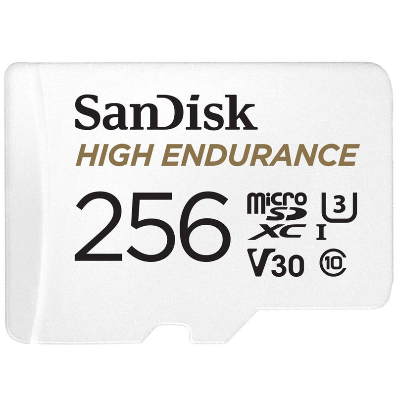 [Australia - AusPower] - SanDisk 256GB High Endurance Video microSDXC Card with Adapter for Dash Cam and Home Monitoring systems - C10, U3, V30, 4K UHD, Micro SD Card - SDSQQNR-256G-GN6IA 256 GB Card Only 