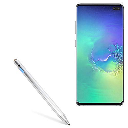 [Australia - AusPower] - BoxWave Stylus Pen for Samsung Galaxy S10 Plus (Stylus Pen by BoxWave) - AccuPoint Active Stylus, Electronic Stylus with Ultra Fine Tip for Samsung Galaxy S10 Plus - Metallic Silver General Active Stylus 