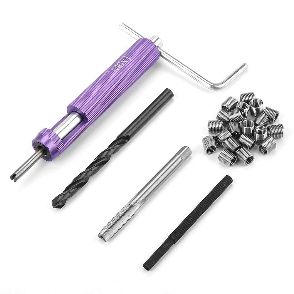 [Australia - AusPower] - Threaded Inserts Repair Kit 304 Stainless Steel Helicoil Type Wire Insert Installation Tool Set (M6x1.0x2D) M6x1.0x2D 