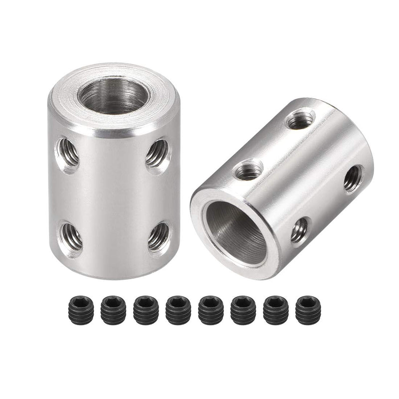 [Australia - AusPower] - uxcell 8mm to 10mm Bore Rigid Coupling Set Screw L22XD16 45# Steel,Shaft Coupler Connector,Motor Accessories,2pcs 