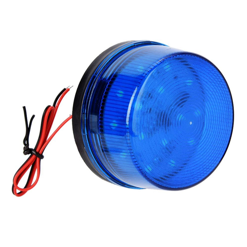 [Australia - AusPower] - 12V Blue Alarm Signal, Blue LED Strobe Beacon Alarm Flashing Light without Sound Explosion-proof, Can be Used in the Field for Home Security Alarm System 