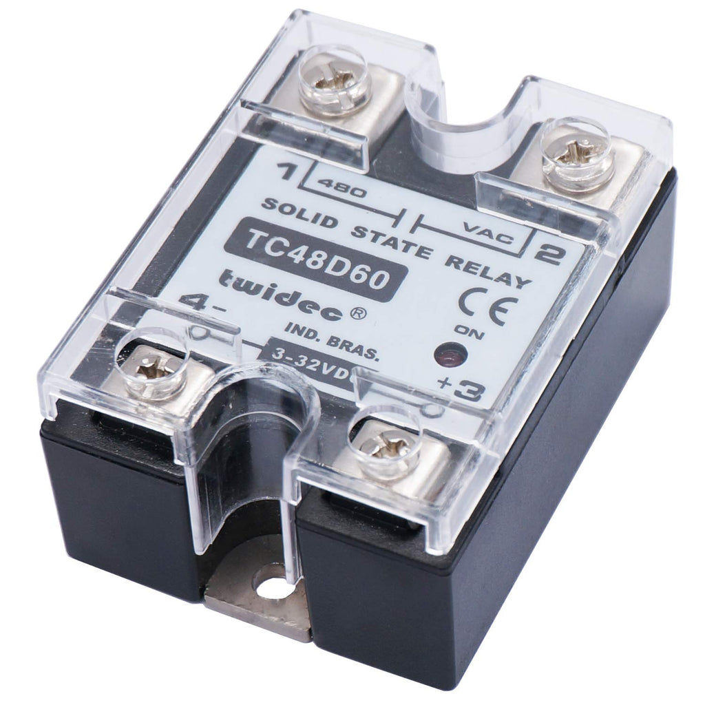 [Australia - AusPower] - Twidec/Output Single Phase SSR Solid State Relay 60A 3-32V DC to 24-480V AC SSR-60DA 