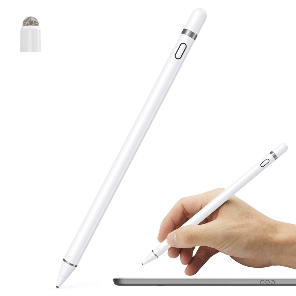 [Australia - AusPower] - Active Stylus Pen Compatible for iOS&Android Touch Screens, Pencil for iPad with Dual Touch Function,Rechargeable Stylus for iPad/iPad Pro/Air/Mini/iPhone/Cellphone/Samsung/Tablet Drawing&Writing 