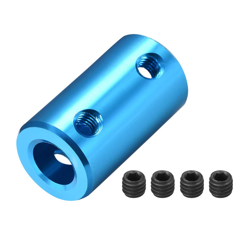 [Australia - AusPower] - uxcell 8mm to 8mm Bore Rigid Coupling Set Screw L25XD14 Aluminum Alloy,Shaft Coupler Connector,Motor Accessories,Blue 