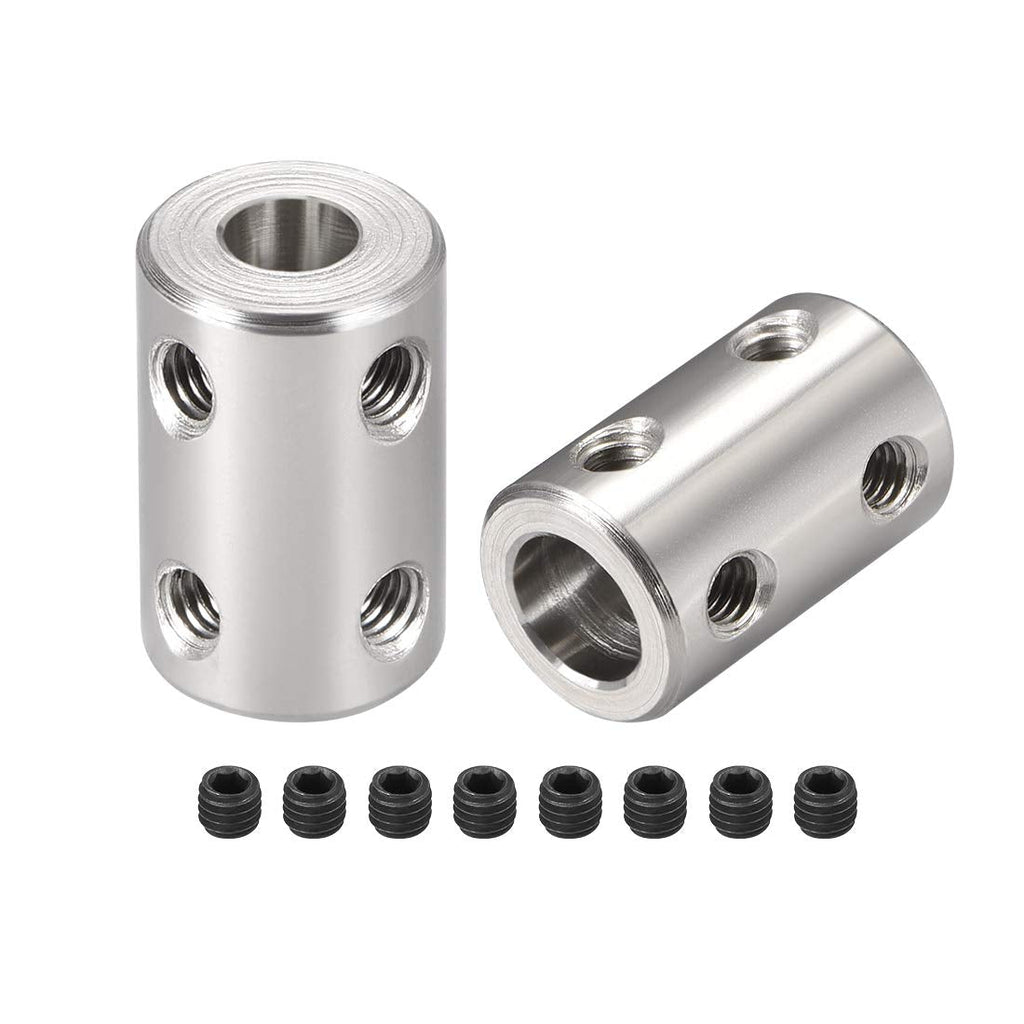 [Australia - AusPower] - uxcell 6mm to 8mm Bore Rigid Coupling Set Screw L22XD14 Stainless Steel,Shaft Coupler Connector,Motor Accessories,2pcs 