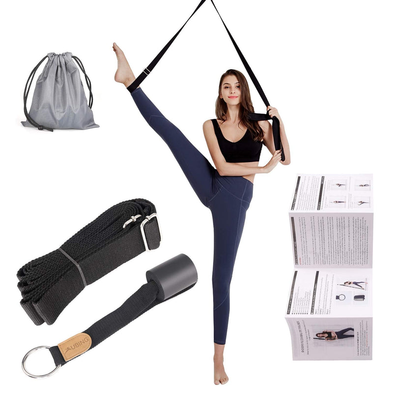 [Australia - AusPower] - UBING Leg Stretcher, Door Flexibility Trainer, Over The Door Strech Strap for Flexibility, Splits Trainer for Dance Ballet Cheer Gymnastics Taekwondo Stretching Black 
