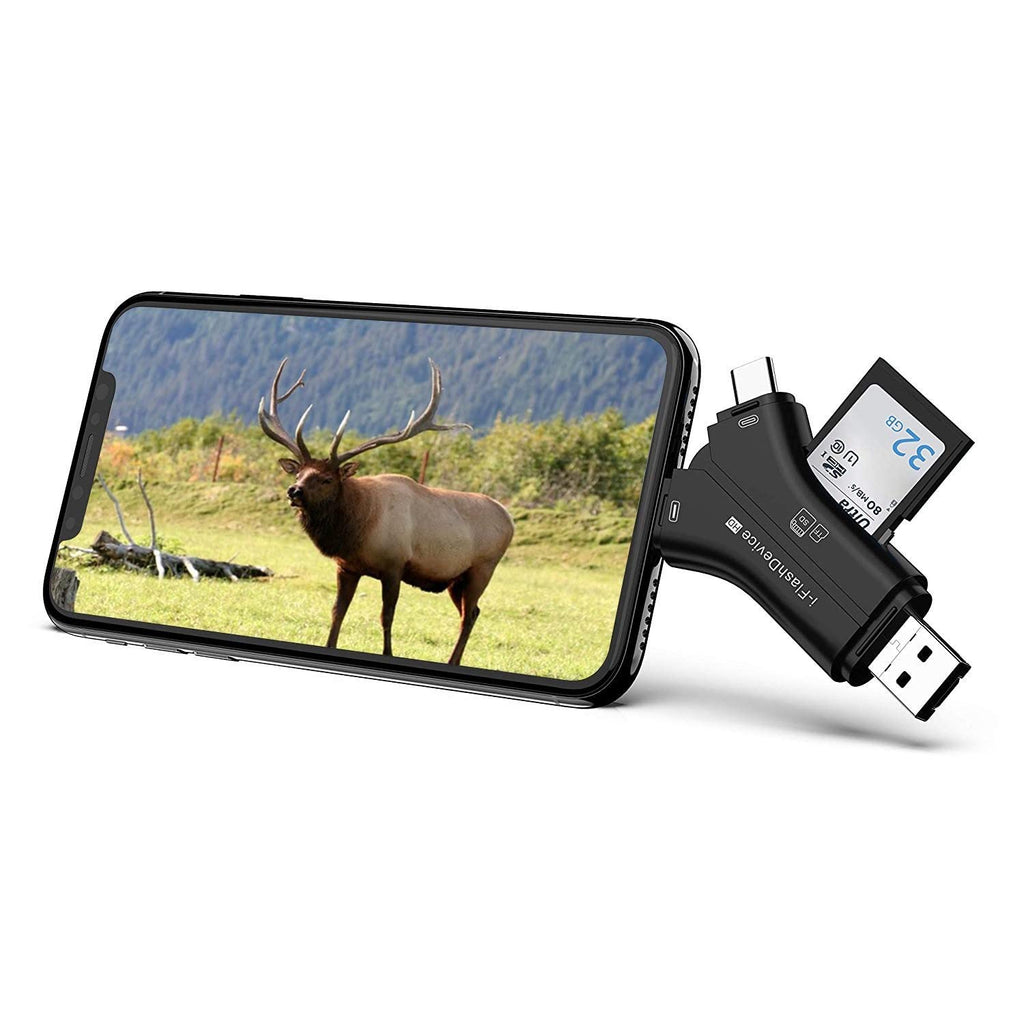 [Australia - AusPower] - Game & Trail Camera SD Card Reader Viewer, Hunting Deer Camera Micro SD Memory Card Reader, Sports Action Camera & IP Camera SD Card Reader Viewer for Smart Cell Phone 