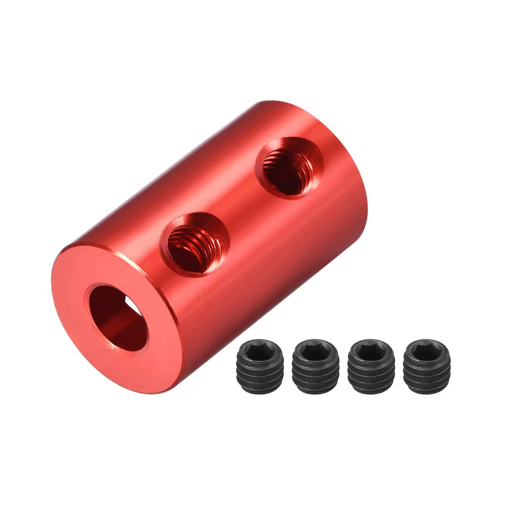 [Australia - AusPower] - uxcell 3mm to 5mm Bore Rigid Coupling Set Screw L20XD12 Aluminum Alloy,Shaft Coupler Connector,Motor Accessories,Red 