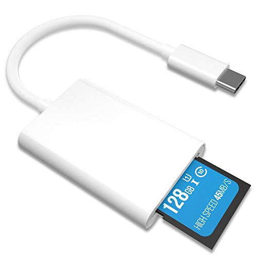 [Australia - AusPower] - VIMVIP USB-C to SD Card Reader, USB Type C to SD Camera Card Reader Adapter Compatible with IP@d Pro and More USB C Devices (White) 