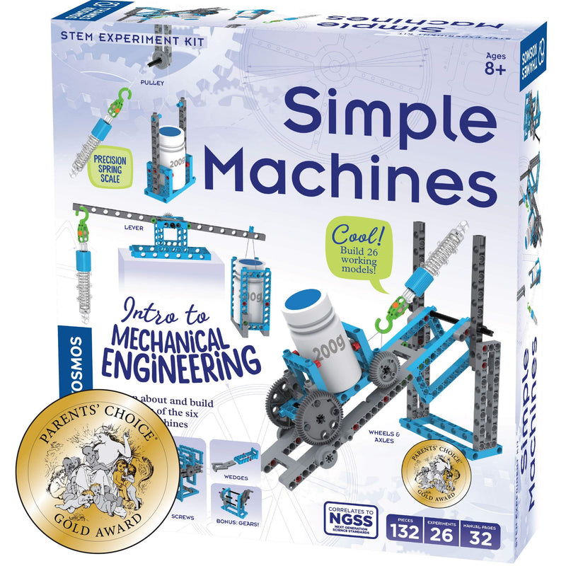 [Australia - AusPower] - Thames & Kosmos Simple Machines Science Experiment & Model Building Kit, Introduction to Mechanical Physics, Build 26 Models to Investigate The 6 Classic Simple Machines 