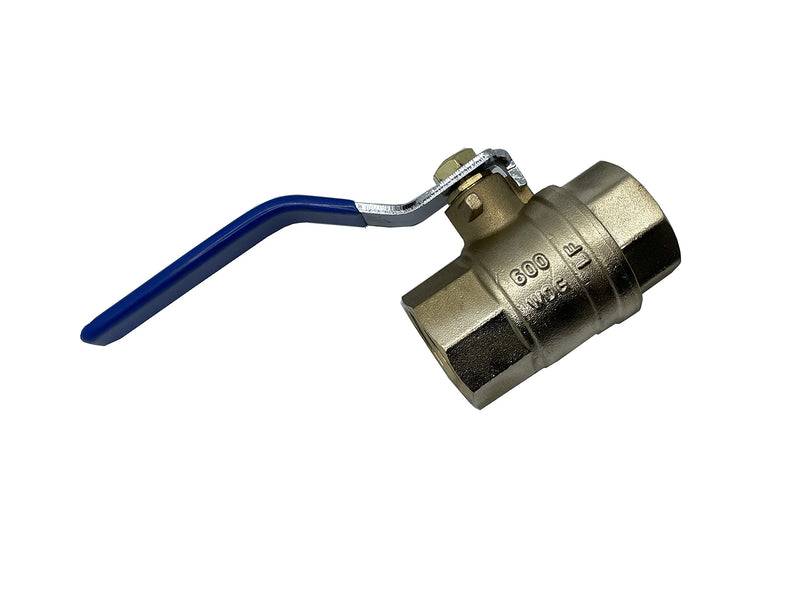 [Australia - AusPower] - 1" NPT Female Threaded IPS Ball Valve Full Port Water Stop Shut Off ,Heavy Duty Lead Free Brass,Quarter Turn ,Blue Handle 1 