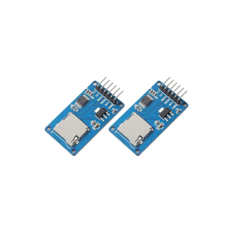 [Australia - AusPower] - 2pcs Micro SD Card Module Storage Board 6-pin TF Card Memory Adapter Reader Module SPI Interface Compatible with Ar-duino 