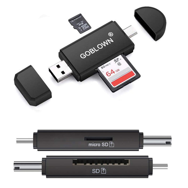 [Australia - AusPower] - Goblown USB SD Card Reader,OTG Adapter,Micro SD Card Reader/USB 2.0 Cardreader/TF, SD, Microsd, SDXC, SDHC, MMC, RS-MMC, Micro SDXC, Micro SDHC, UHS-I Camera Reader for PC & Laptop & Smart Phones 