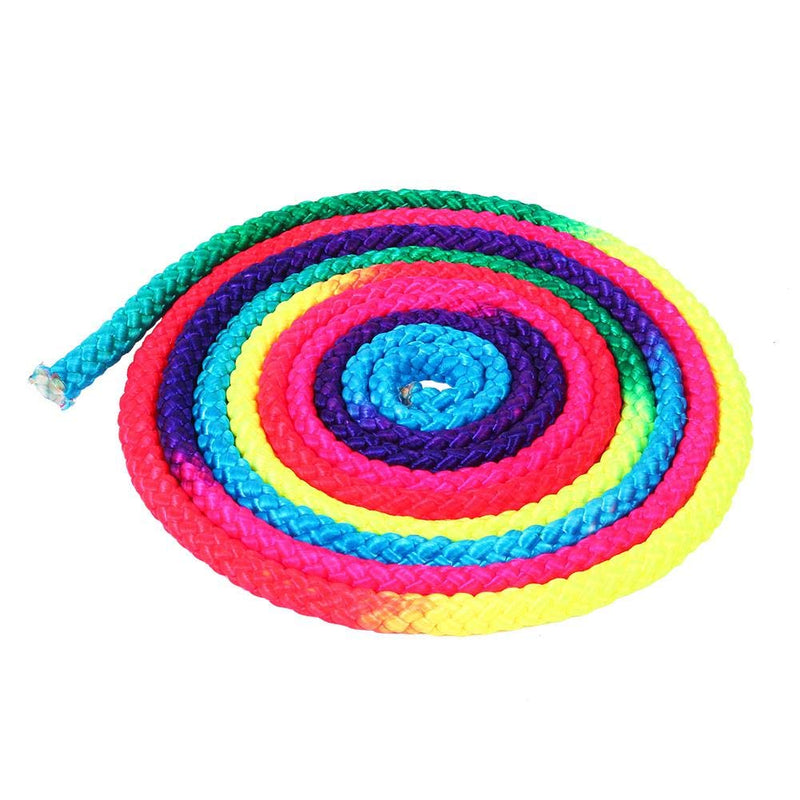 [Australia - AusPower] - Alomejor Gymnastics Rope Rainbow Color Rhythmic Gymnastics Rope Solid Competition Arts Training Rope 