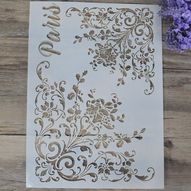 [Australia - AusPower] - DIY Decorative Flower Mandala Stencil Template for Painting on Walls Furniture Crafts (A2 Size) A2 Size 