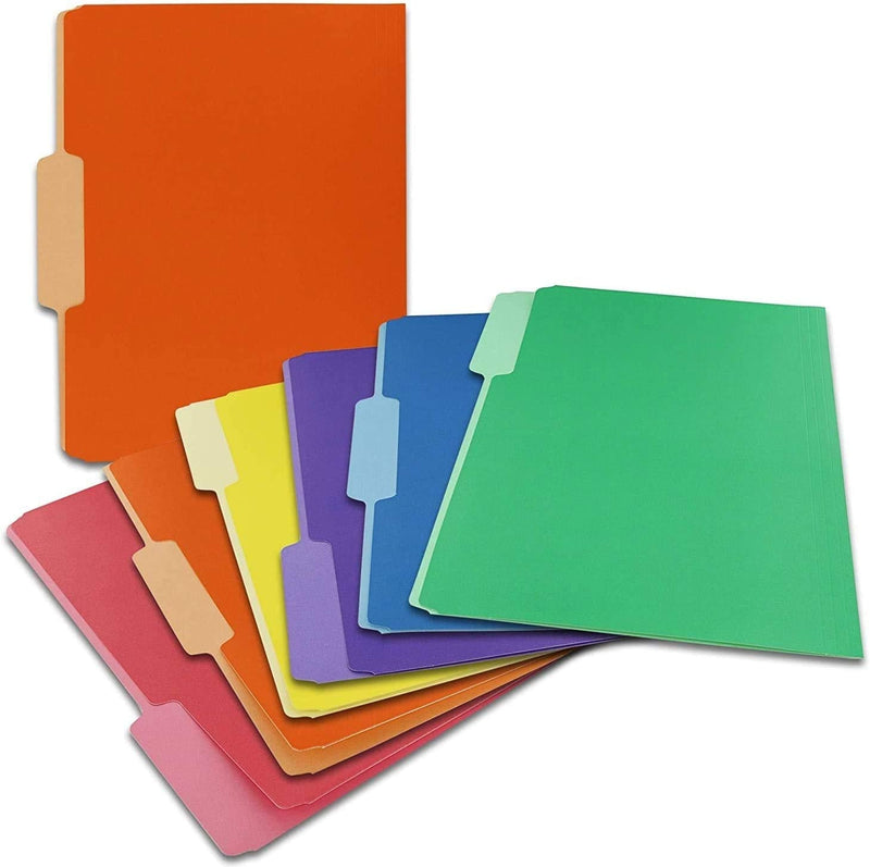 [Australia - AusPower] - Emraw 1/3 Cut Letter Size Color File Folder with 3 Tab Position Legal Document Organizer Designed for Home, Office, School, Classroom and More - Assorted Colors - 6 Per Pack (Pack of 3) 