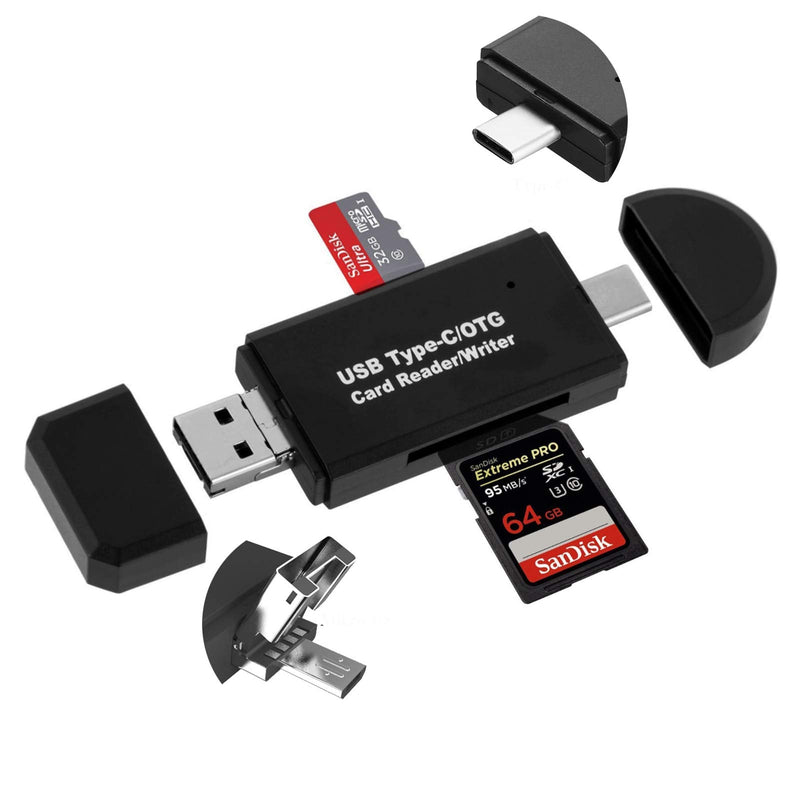 [Australia - AusPower] - USB Type C OTG Adapter Memory Card Reader Compatible Samsung Galaxy S8 Active Tab S8 S7+ S7 S6 Lite S5e S4 S3 Tab A7 10.4 2020 / Tab A 8.4 2020 / Tab A 10.1 2019 | Pixel 3 2 XL 
