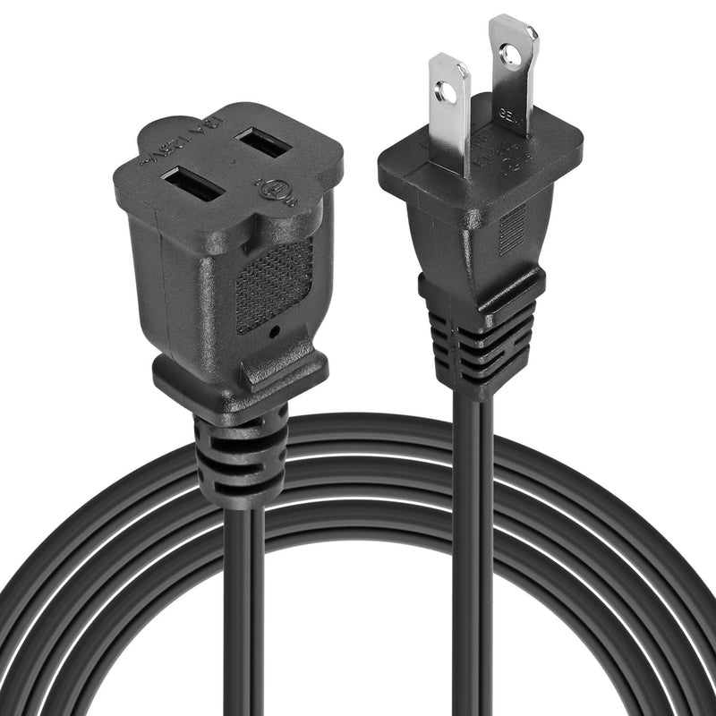 [Australia - AusPower] - VSEER 2 Prong Extension Cord US AC 2-Prong Male and Female Power Cable 13A/125V, USA Outlet Saver Power Extension Cord Cable for NEMA 5-15P to NEMA 5-15R (1FT) 1FT Black 