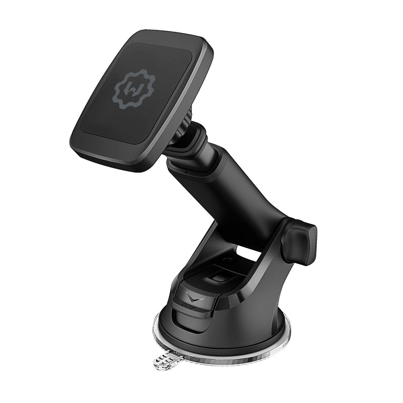[Australia - AusPower] - Magnetic Phone Car Mount, WixGear Universal Magnetic Car Mount Holder, Windshield Mount and Dashboard Mount Holder for Cell Phones and Tablets with Long Arm – (New Telescopic Arm) 