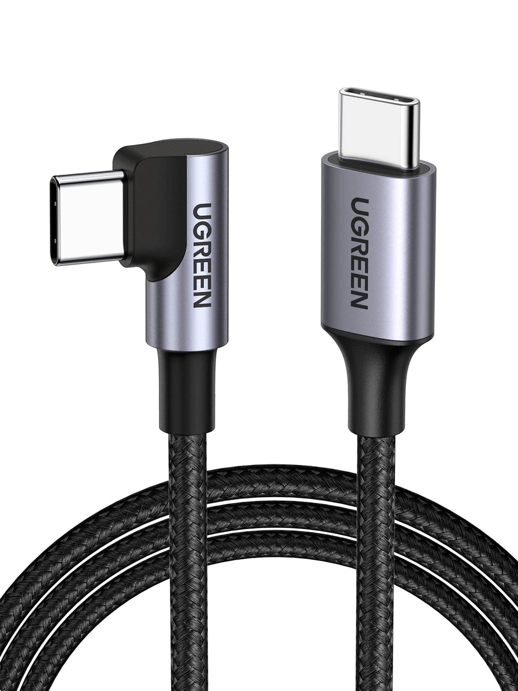 [Australia - AusPower] - UGREEN USB C to USB C Cable Right Angle 90 Degree Type C 60W PD Fast Charge Compatible with Samsung Galaxy S21 S20 Z Fold 3 Note 20 Google Pixel 5 4 MacBook Pro Air iPad Pro Air 4 Mini 6 Switch 6FT 