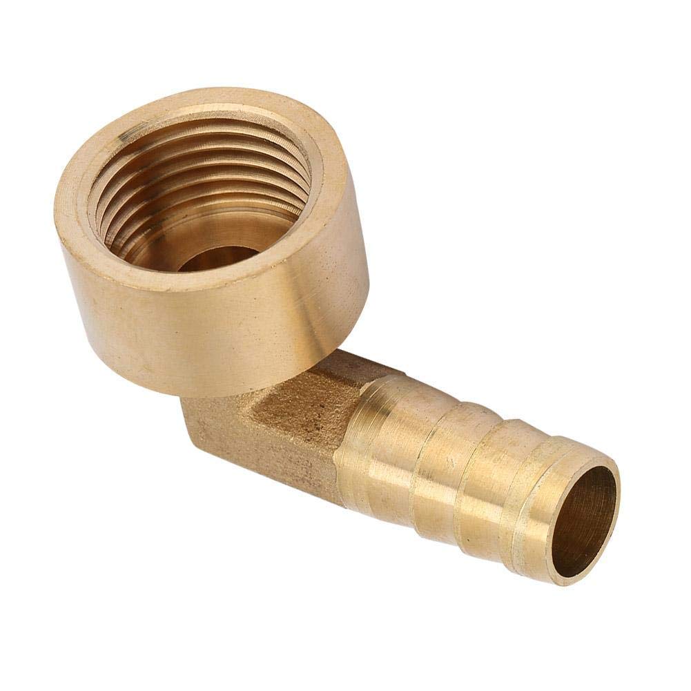 [Australia - AusPower] - Elbow Hose Fitting, 90 Degree Brass Elbow Barb Coupling Connector for Air Water Fuel, G1/2 Female Thread(12mm/0.47in) 