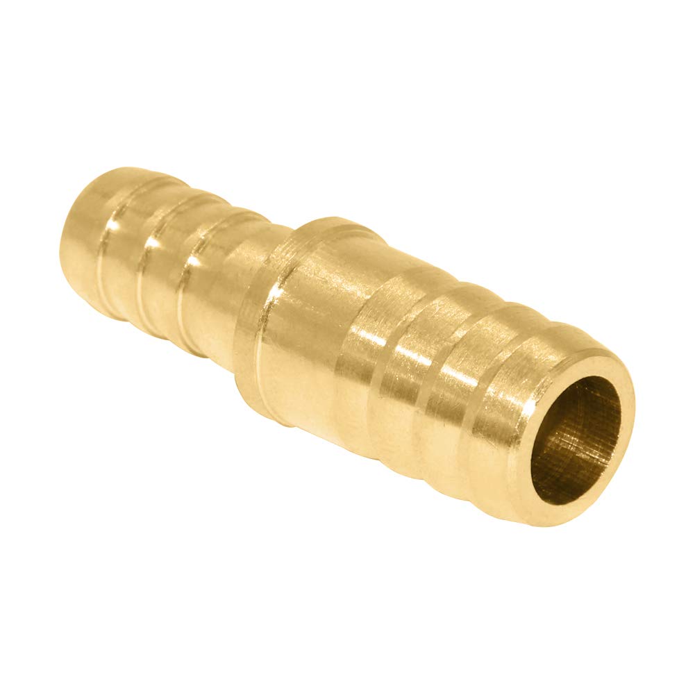 [Australia - AusPower] - Beduan Brass Hose Barb Reducer, 1/4" to 1/2" Barb Hose ID, Reducing Barb Brabed Fitting Splicer Mender Union Air Water Fuel 1/2 -1/4 