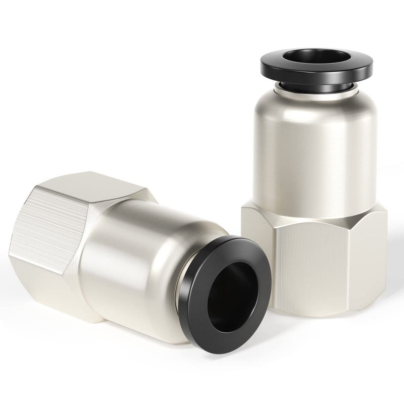 [Australia - AusPower] - TAILONZ PNEUMATIC Female Straight 1/4 Inch Tube OD x 1/8 Inch NPT Thread Push to Connect Fittings PCF-1/4-N1(Pack of 10) 1/4"OD-1/8"NPT 