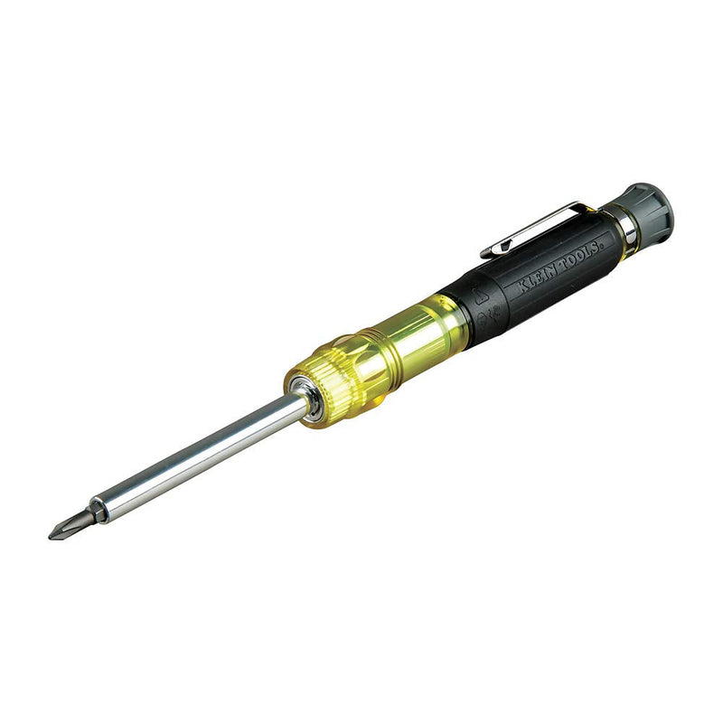 [Australia - AusPower] - Klein Tools 32614 Multi-bit Precision Screwdriver Set, 4-in-1 Electronics Pocket Screwdriver, Professional Phillips and Slotted Bits 4-in-1 Pocket Electronics Screwdriver 