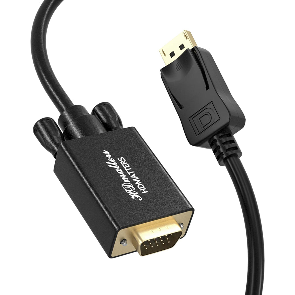 [Australia - AusPower] - Displayport to VGA Cable 6FT, BolAAzuL Displayport to VGA Adapter Video Cord 1.8M Male to Male Gold-Plated DP to VGA Cable 1080P for HP Dell Nvidia GIGABYTE Asus Lenovo DisplayPort to VGA Cable 6FT/1.8M 