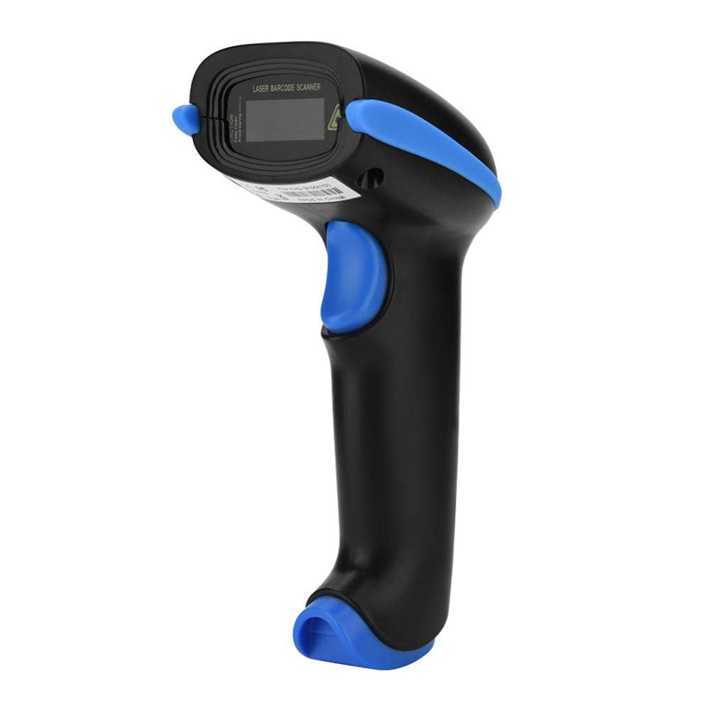 [Australia - AusPower] - Bewinner YHD3100 Barcode Scanner with Two Wireless Transmission Modes and USB Cable Transmission, Supports/Android/Windows Systems(Blue) Blue 